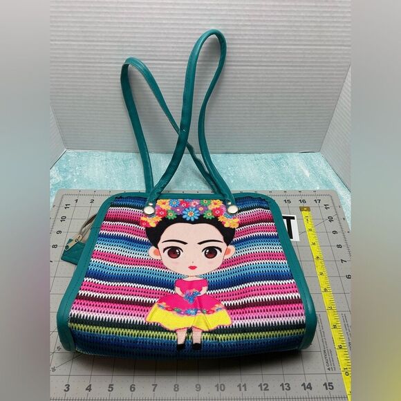 Colorful Graphic straw beach summerTote Bag - Picture 1 of 8